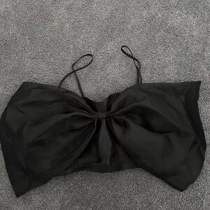 Forever 21 Black Ruched Tube Top